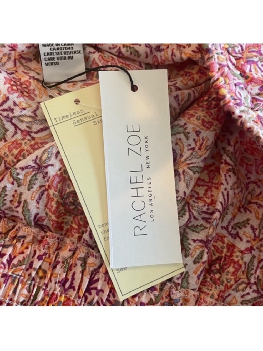 Rachel Zoe NWT 2 piece set linen crop top & skirt bohemian festival size medium - Picture 11 of 13